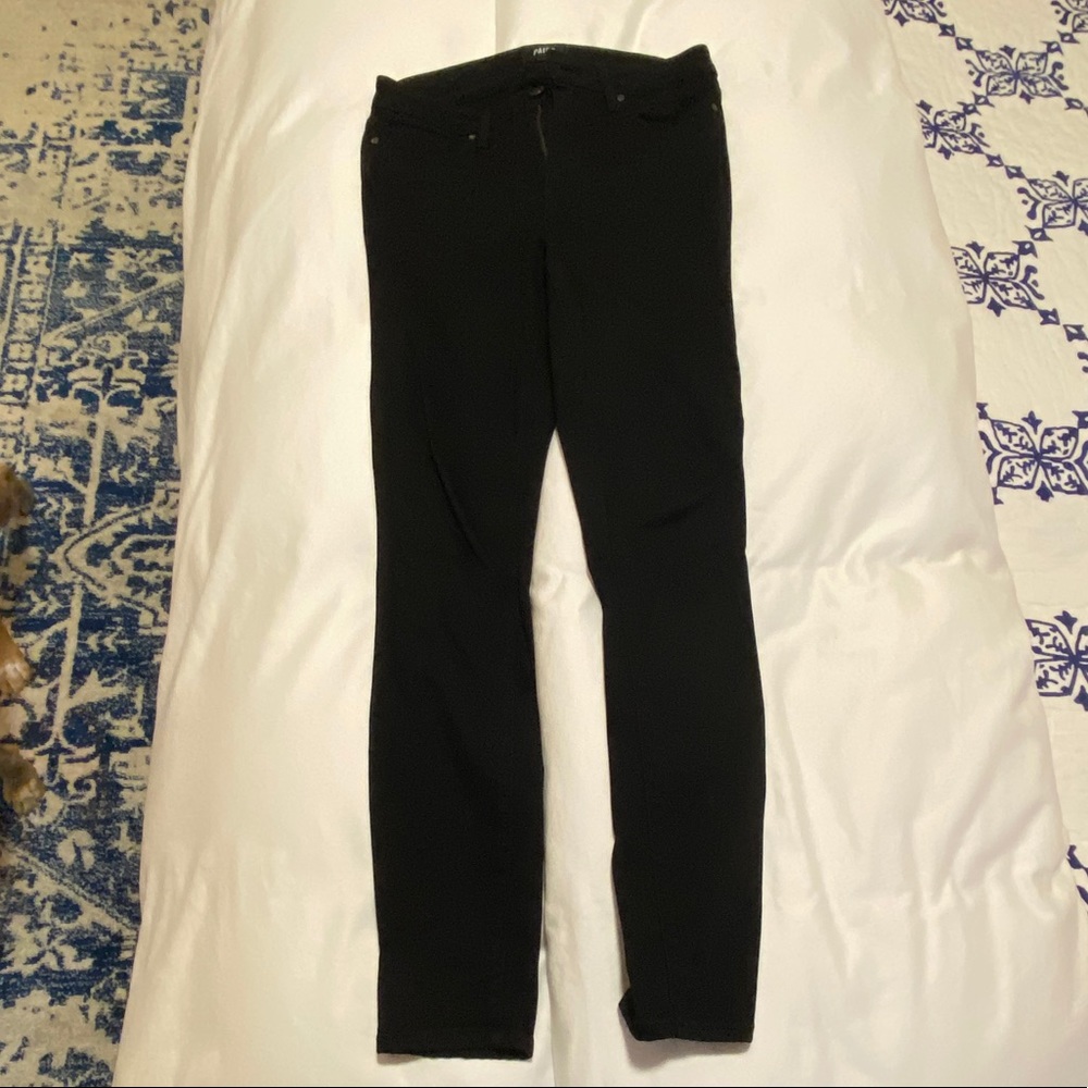 Paige Horton Black Ankle Skinny Jeans